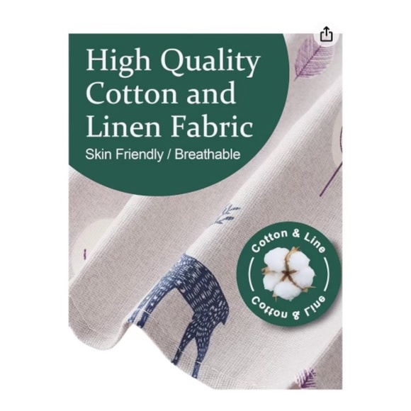 NWOT Cotton Linen Apron with Pockets - Picture 4 of 7